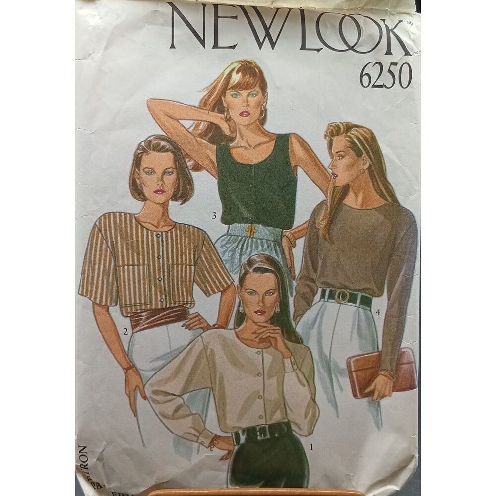 New Look 6250 Vintage Sewing Pattern 6-In-1 Top Blouse